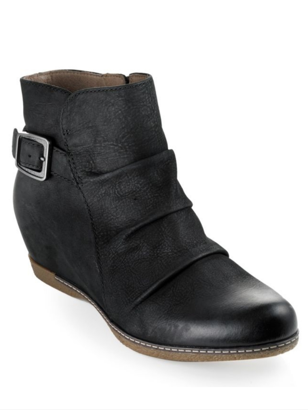 Dansko Lia Black Burnished Nubuck Ankle Boot